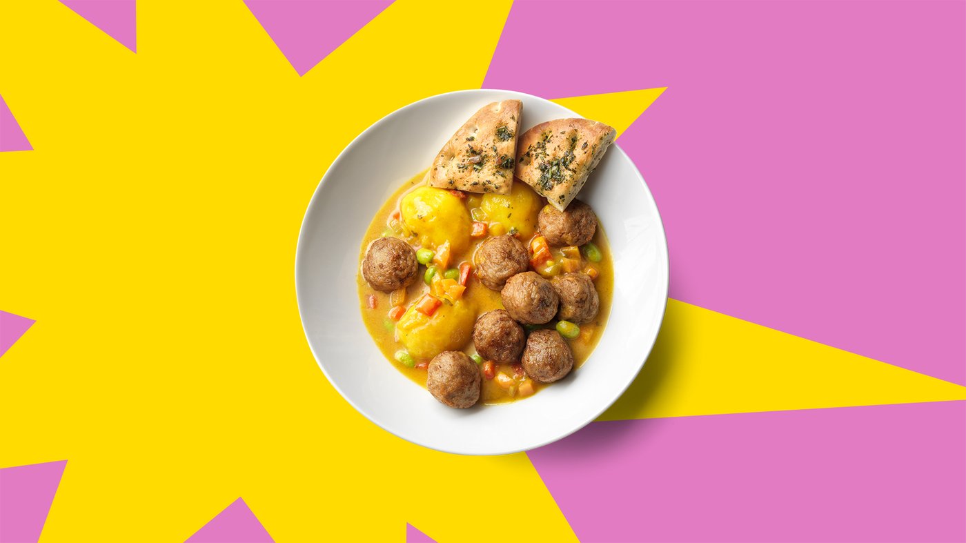 Das Gewinnergericht Bällchen Curry