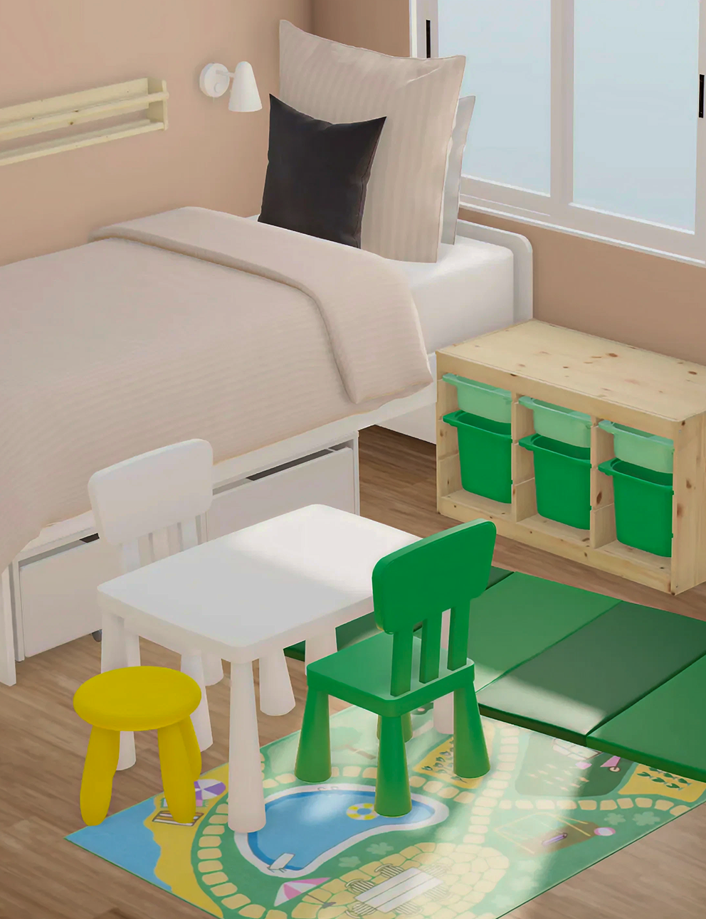 Wizualizacja pokoju dziecięcego w narzędziu do planowania IKEA KREATIVE