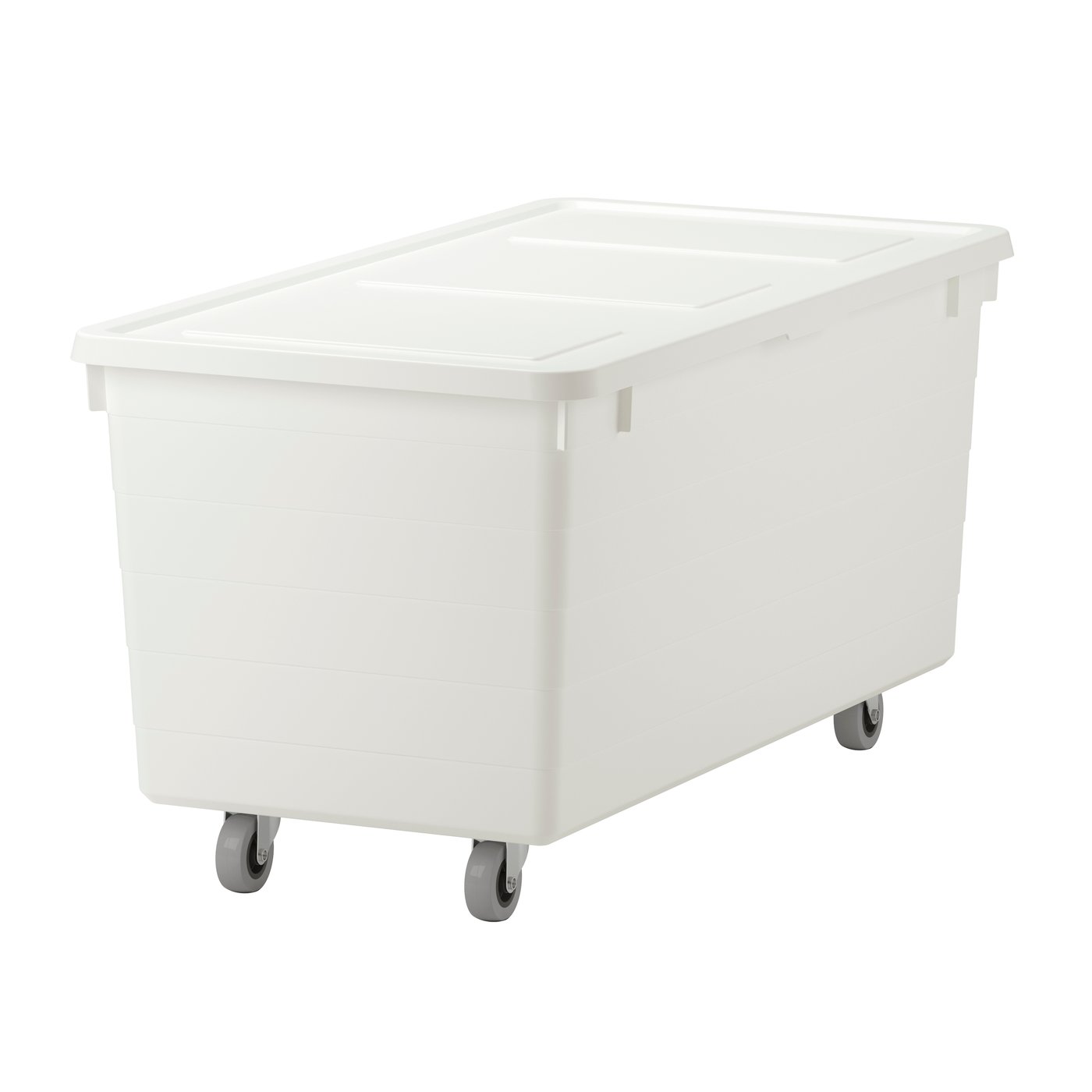 IKEA SOCKERBIT back med hjul och lock, vit, 38x76x37 cm