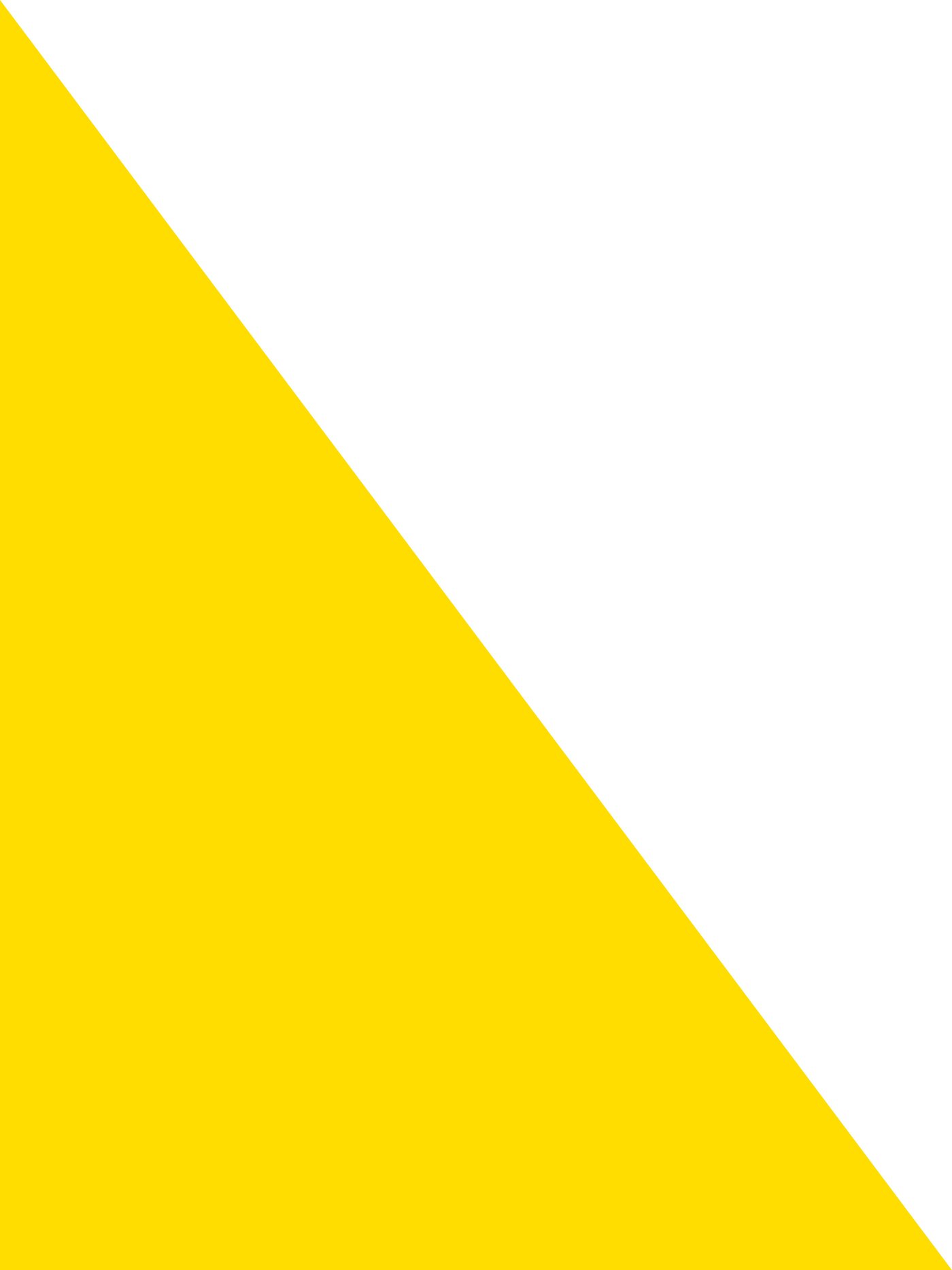 Forme triangulaire jaune diagonale chevauchant un fond blanc, créant un contraste géométrique net avec des bords tranchants et un design minimaliste et moderne.