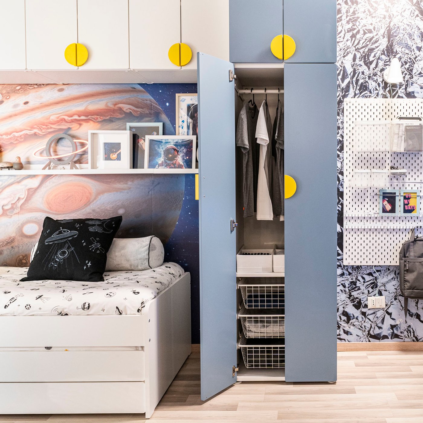 Copripiumino e federa AFTONSPARV bianco/nero