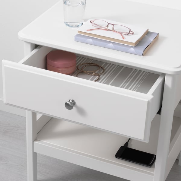 A white TYSSEDAL bedside table