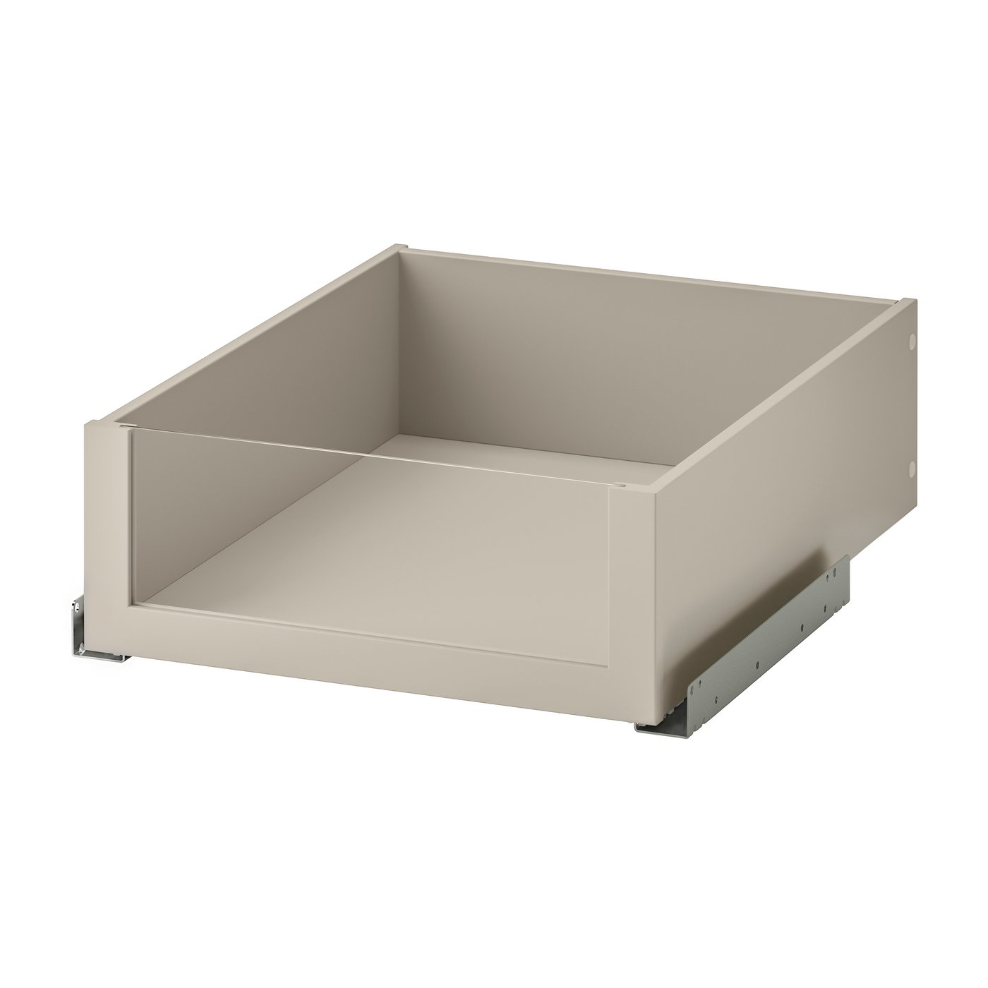 IKEA KOMPLEMENT låda med glasfront, gråbeige, 50x58 cm