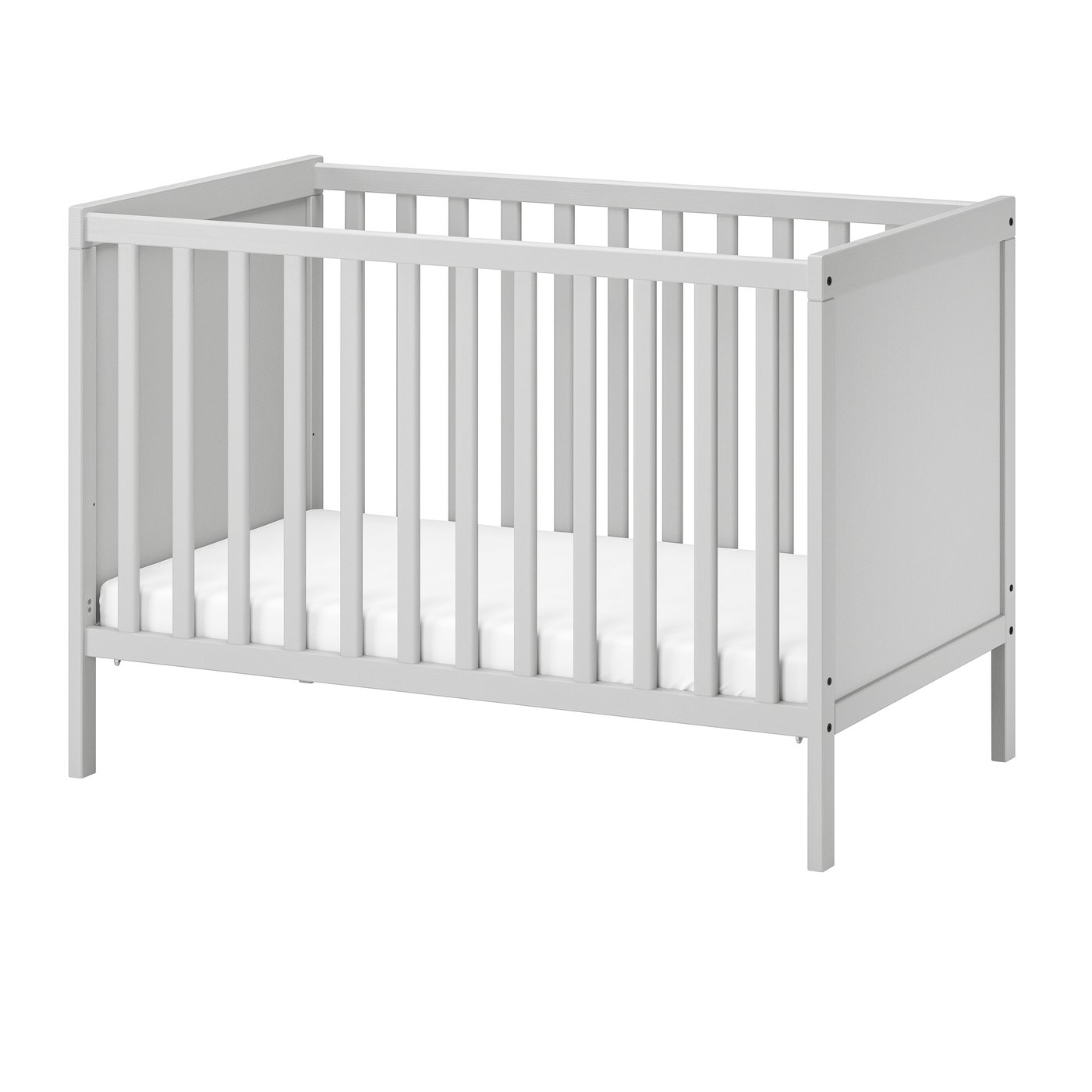 IKEA SUNDVIK spjälsäng, grå, 60x120 cm