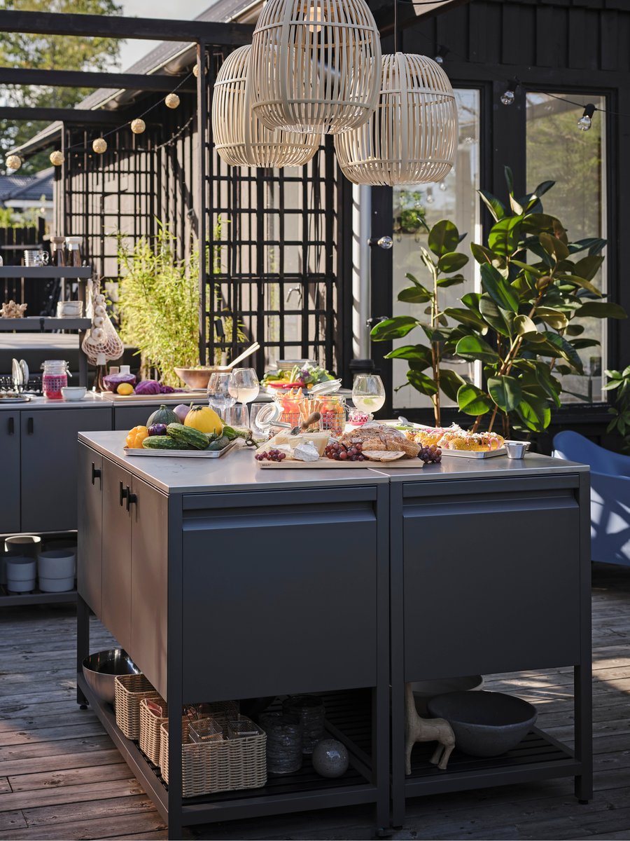 Outdoor kitchen modules for all types of barbeques - IKEA UK