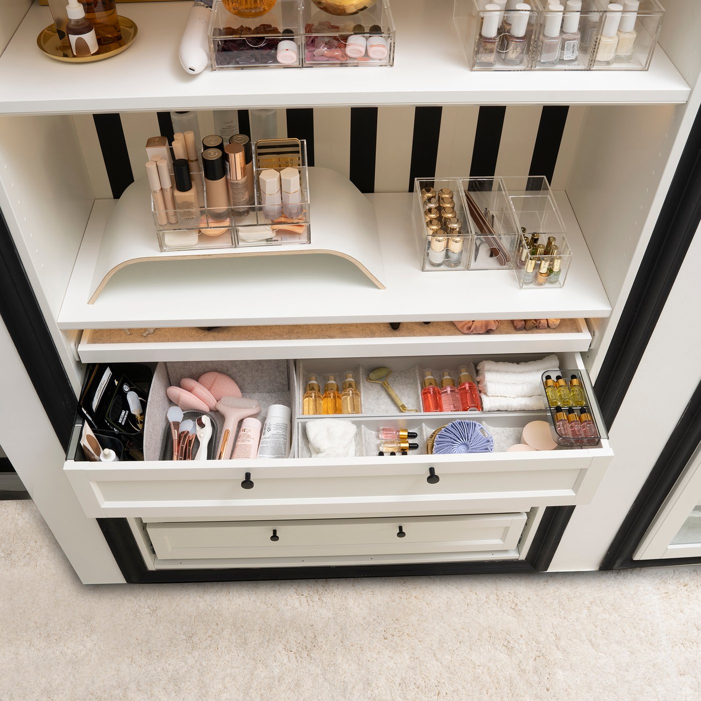 A white PAX wardrobe frame