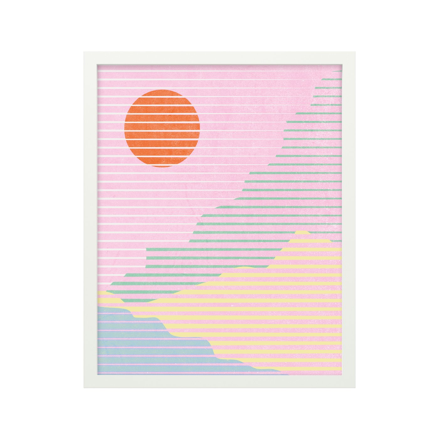 IKEA RÖDALM ram med bild, randig solnedgång, 40x50 cm