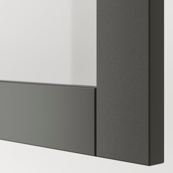 Une porte vitrée SINDVIK en verre gris foncé/clair
