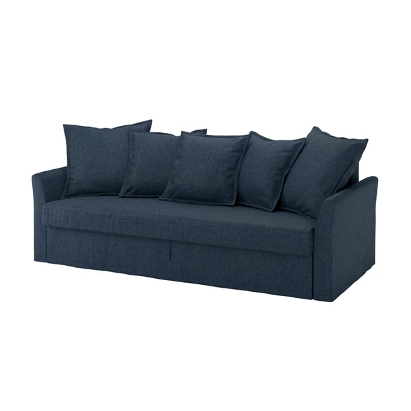 A Kilanda dark blue HOLMSUND 3-seat sofa bed