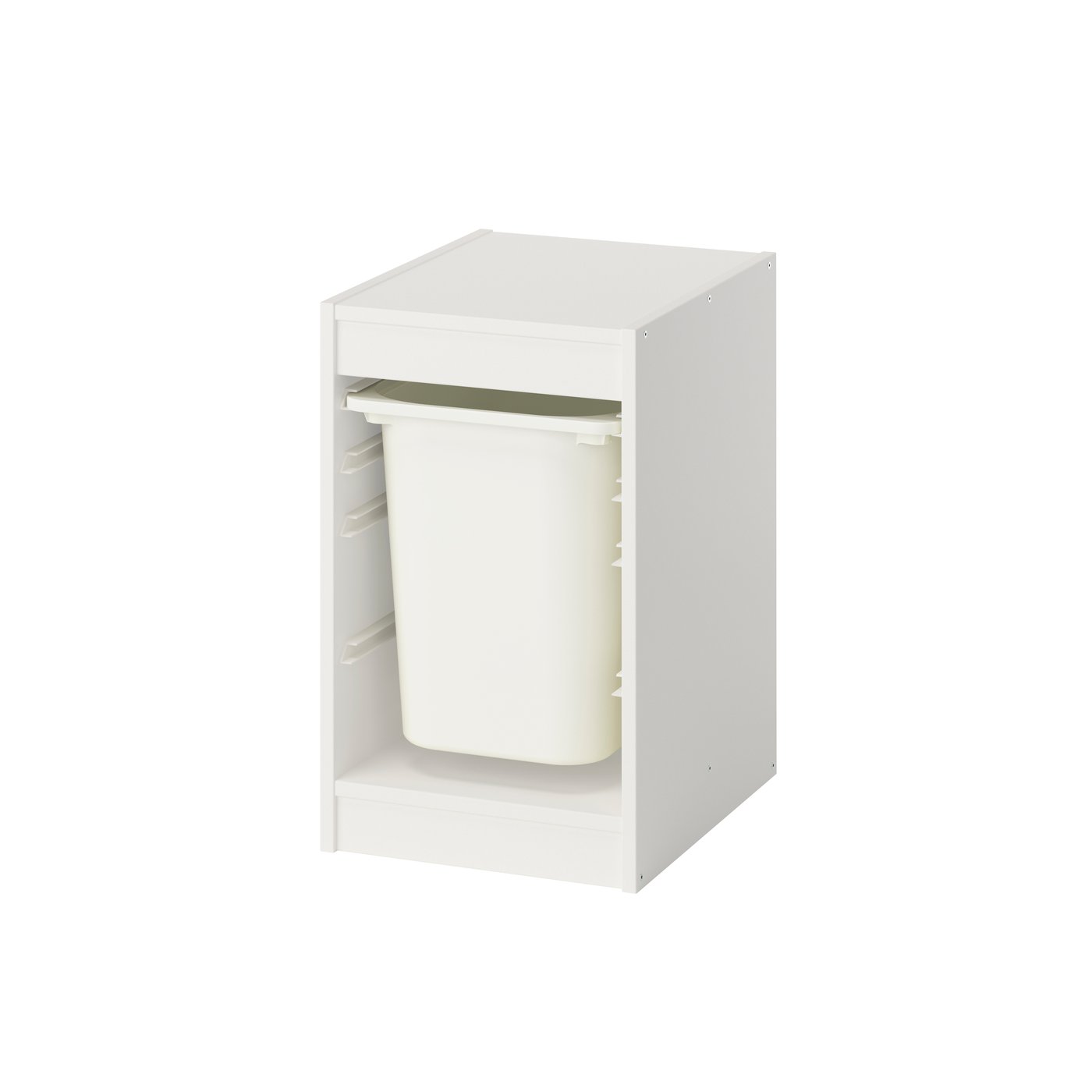 IKEA - TROFAST säilytyskokonaisuus + laatikko, valkoinen/valkoinen