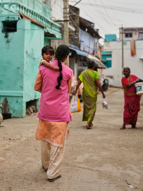 インド人が町