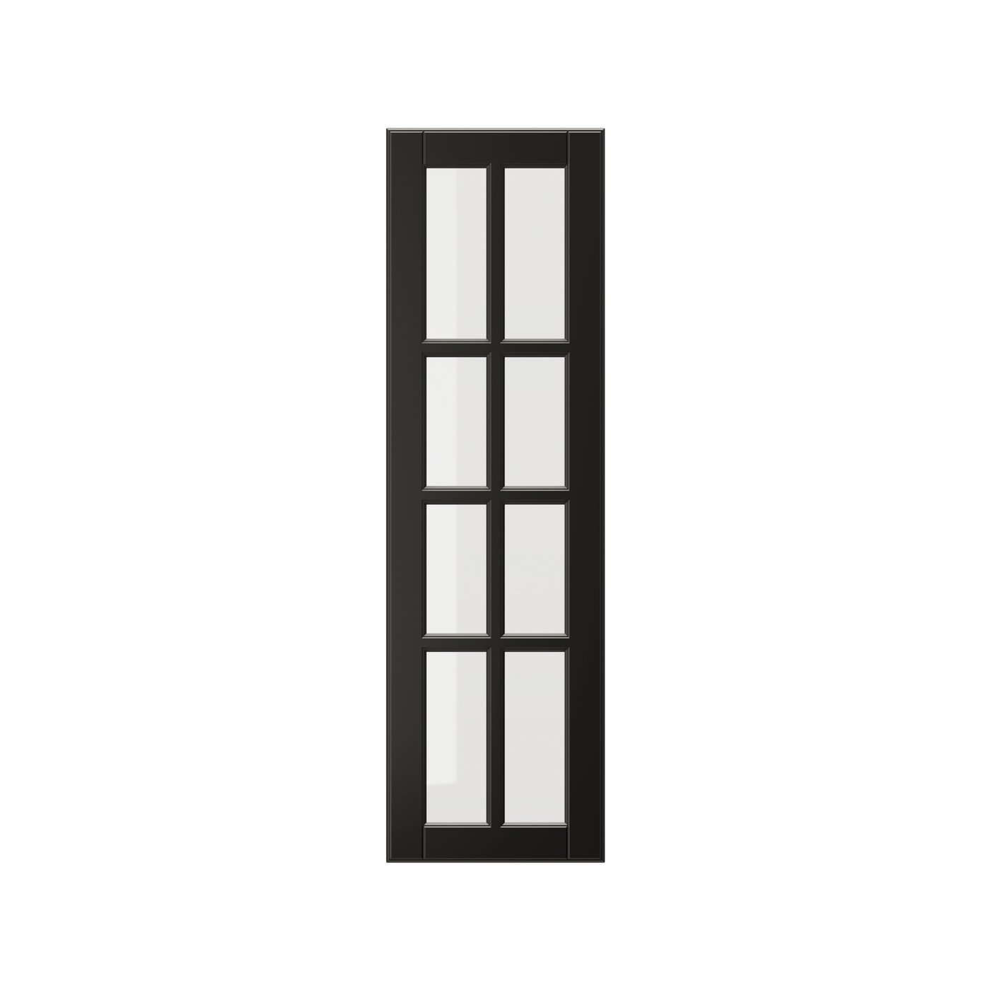 IKEA BODBYN vitrindörr, svart, 30x100 cm