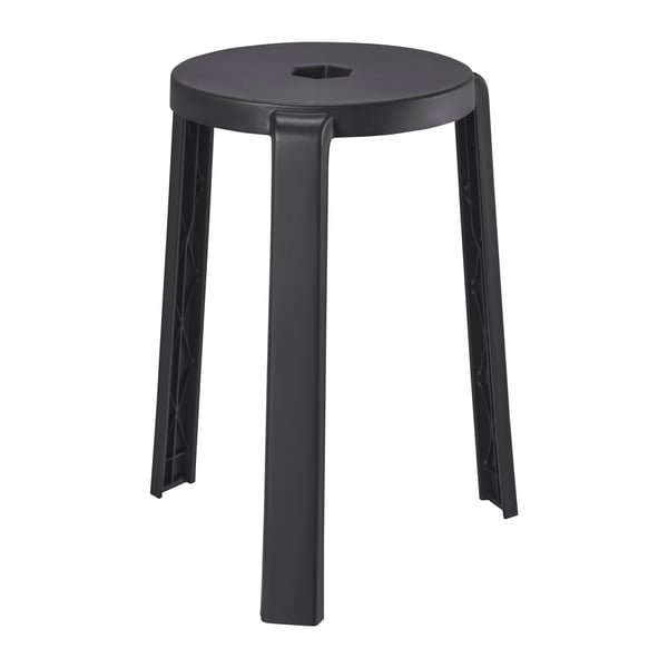 A dark grey IBBARBO stool