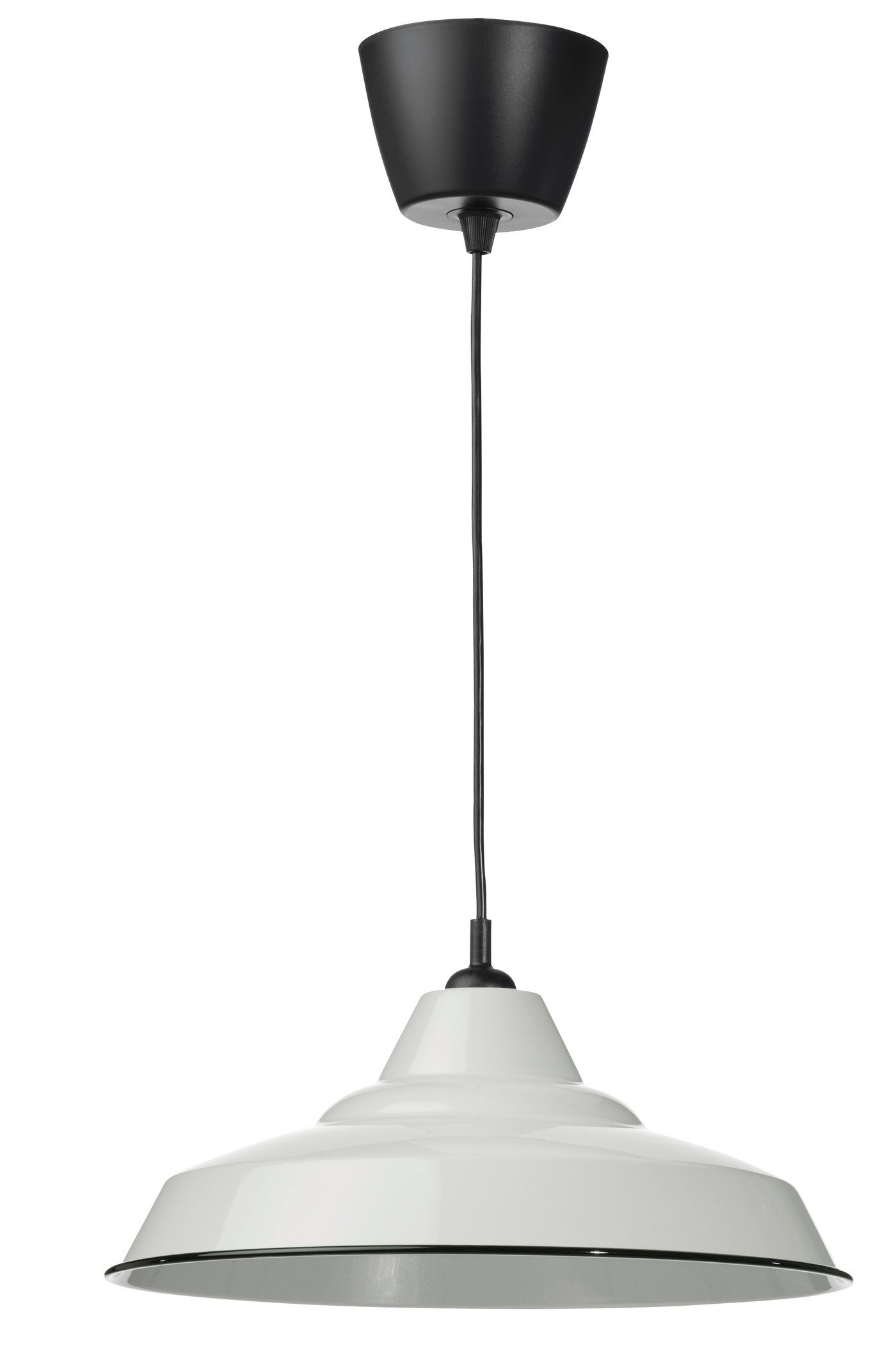 IKEA TRETTIOEN taklampa, vit, 38 cm