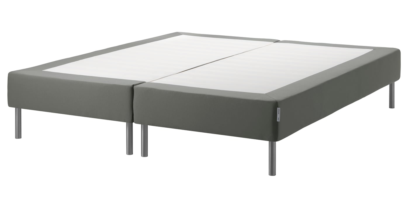 IKEA ESPEVÄR ribbmadrassbotten med ben, mörkgrå, 180x200 cm