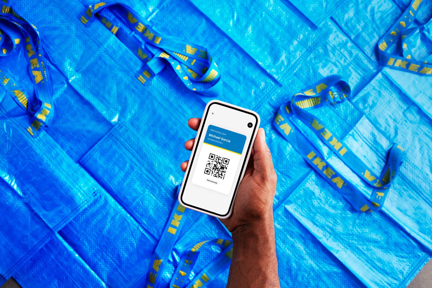 IKEA app on the mobile.