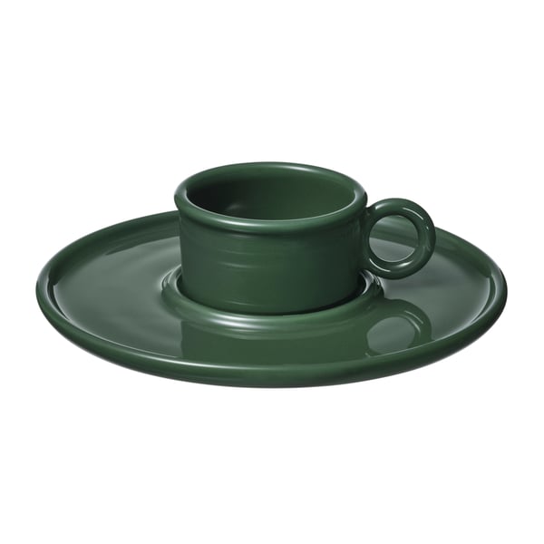 VINTERFINT ヴィンテルフィント カップ&ソーサー, ダークグリーン, 7cl