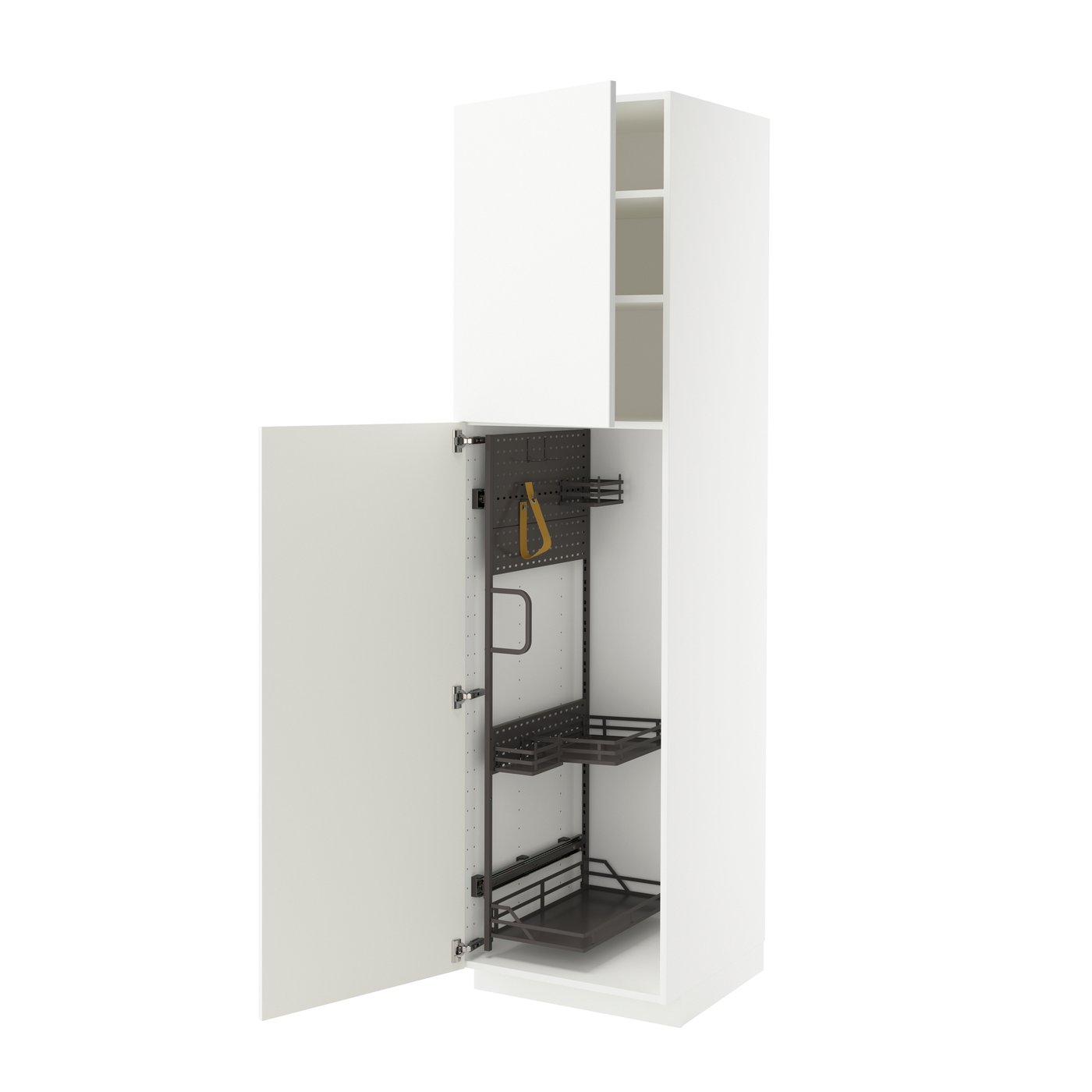 IKEA METOD högskåp med städskåpsinredning, vit/ringhult vit, 60x60x220 cm