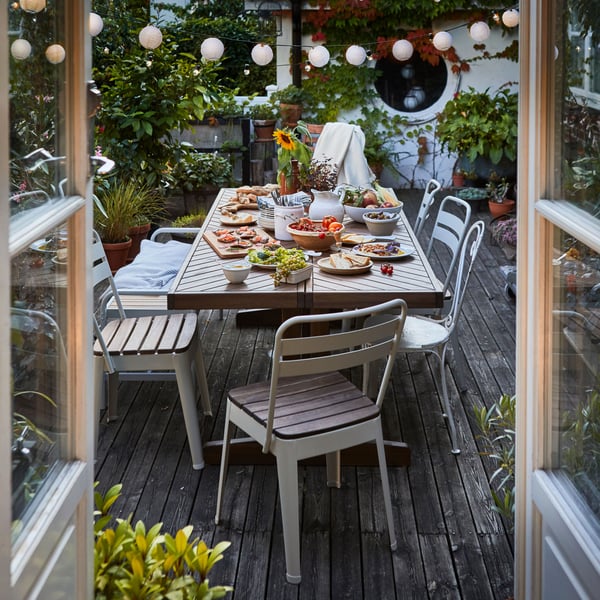 An acacia NORRMANSÖ table, outdoor