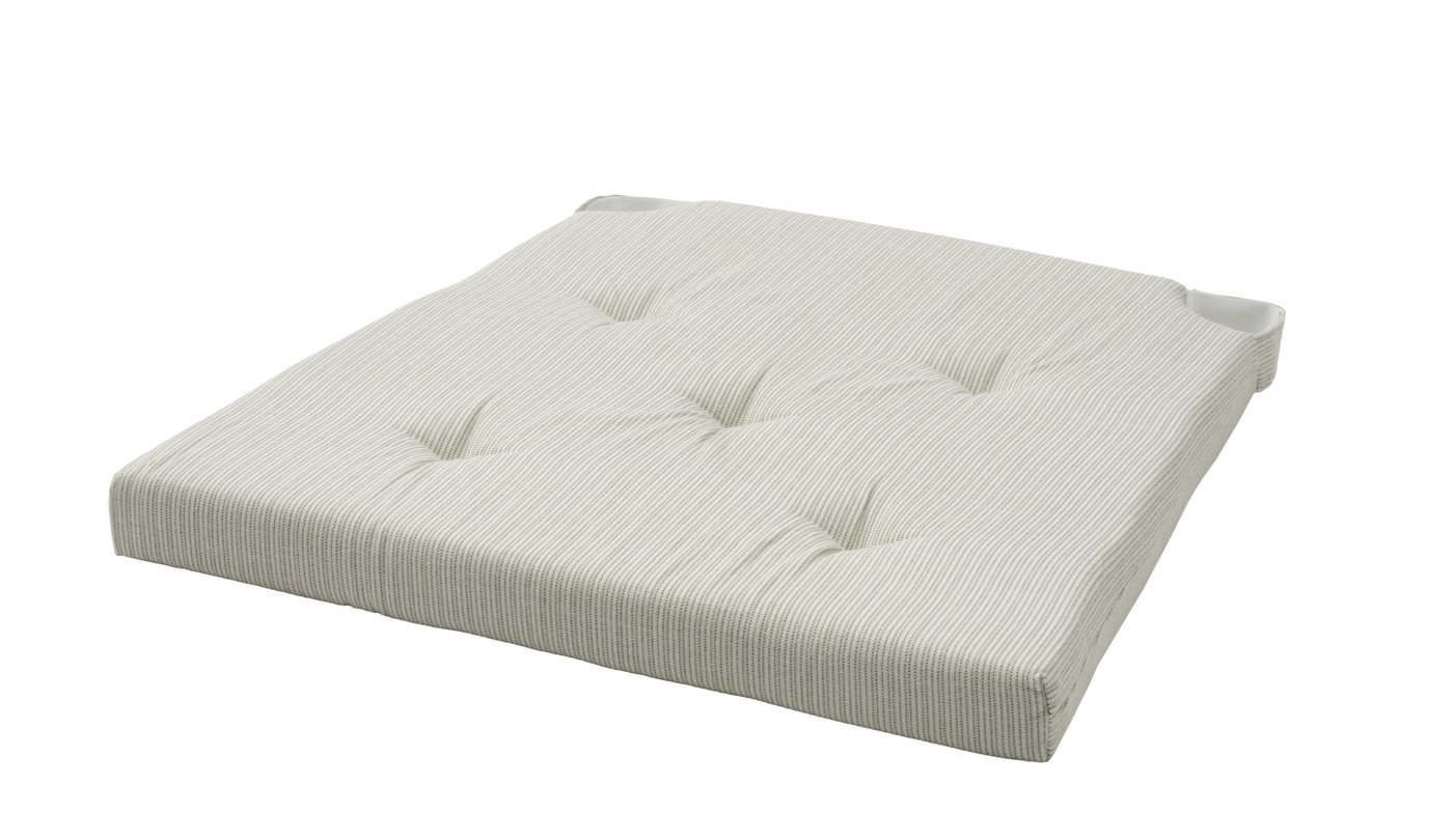 A light green JUSTINA chair pad
