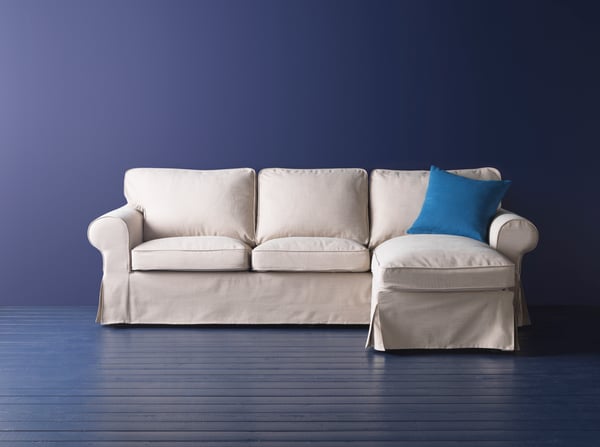 EKTORP hvid sofa med chaiselong