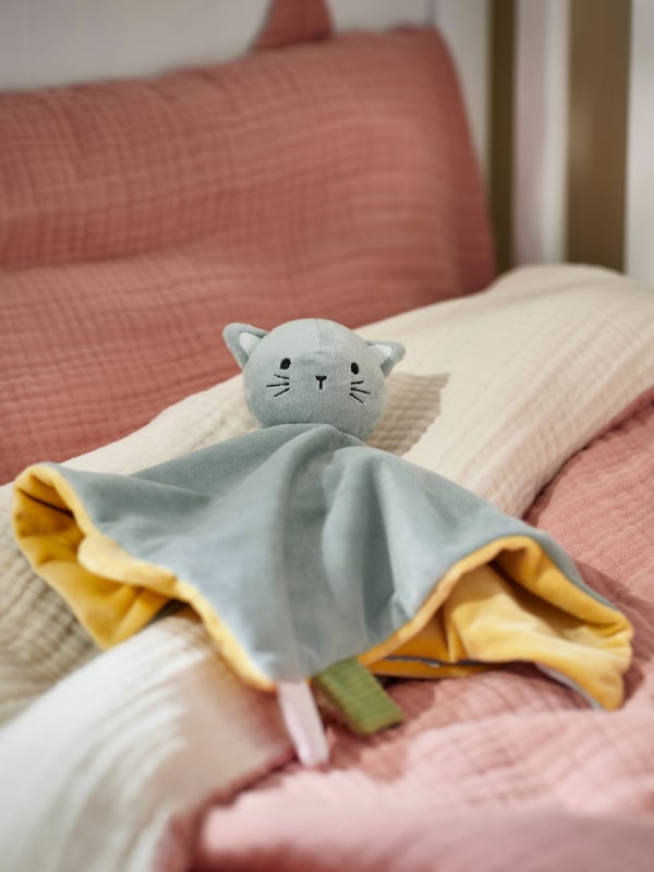 Una manta confort GULDVÄVARE blau groc/gat amb peluix