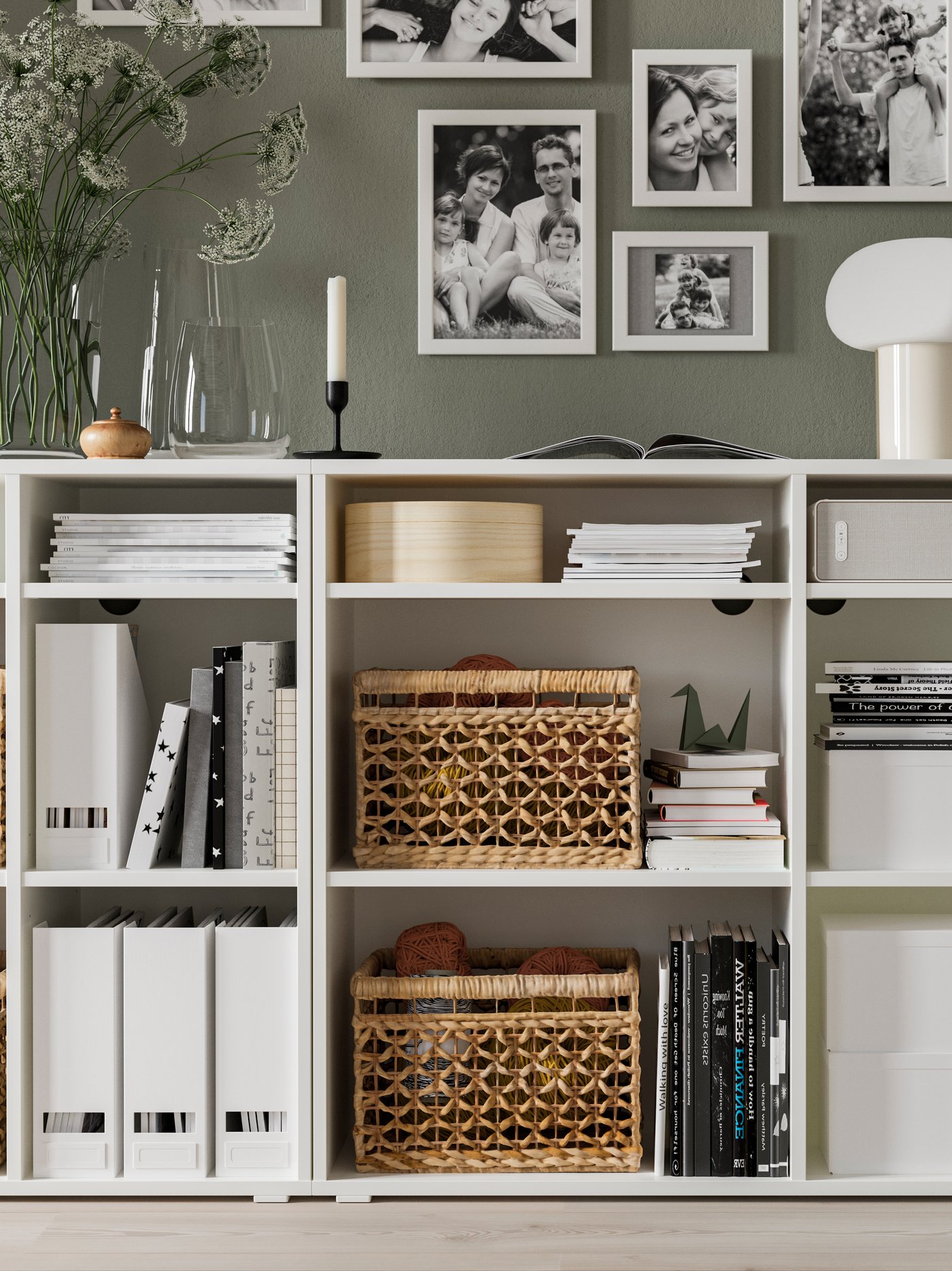 A beige/opal white glass DEJSA table lamp