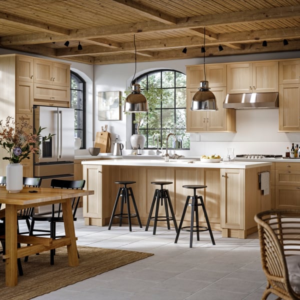 Brown SEKTION farmhouse style kitchen
