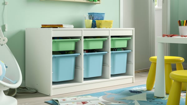 A white TROFAST frame