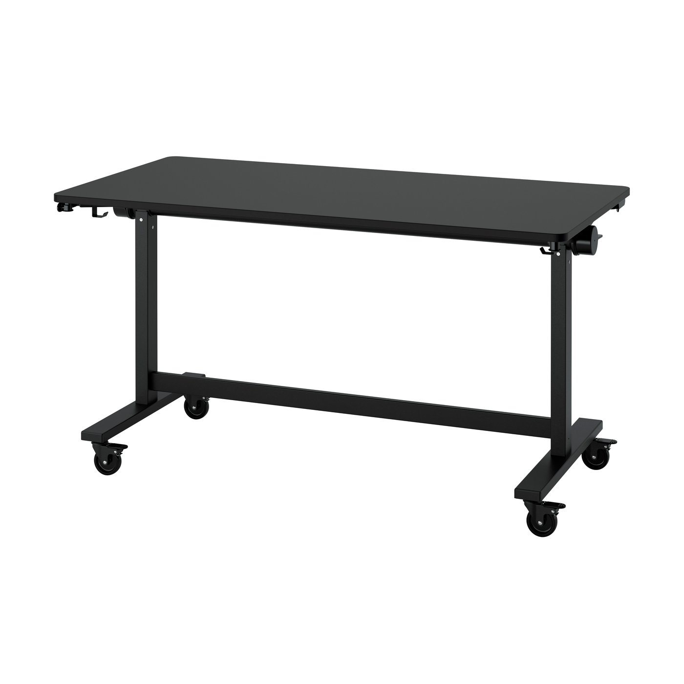 IKEA MITTZON fällbart bord med hjul, svart, 140x70 cm
