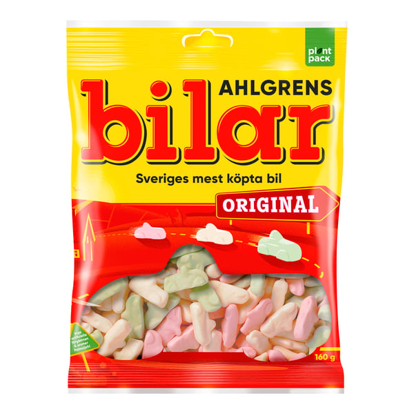 An AHLGRENS BILAR car shaped foam candy in the NA