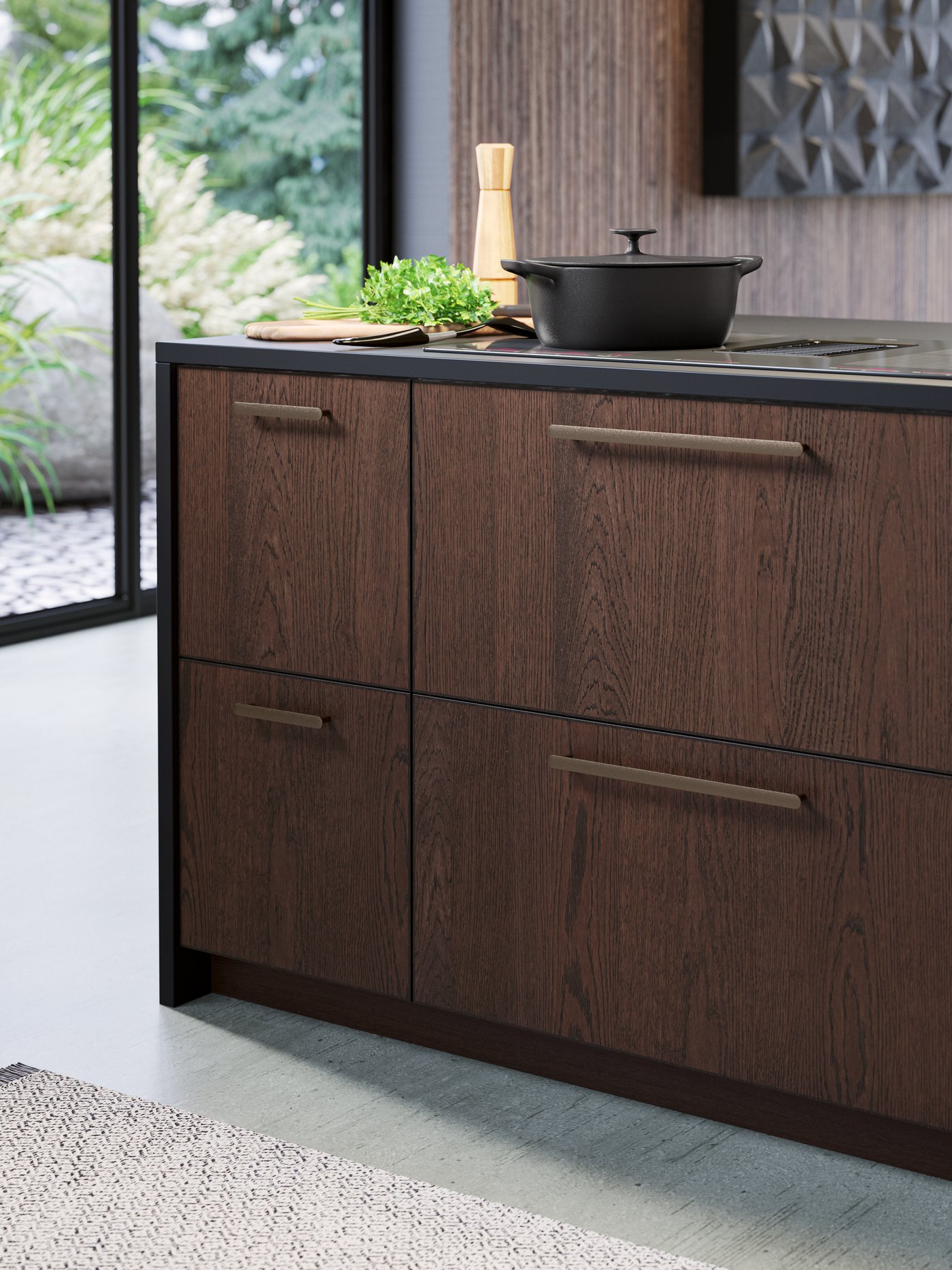 A cast iron VARDAGEN casserole with lid in the kitchen