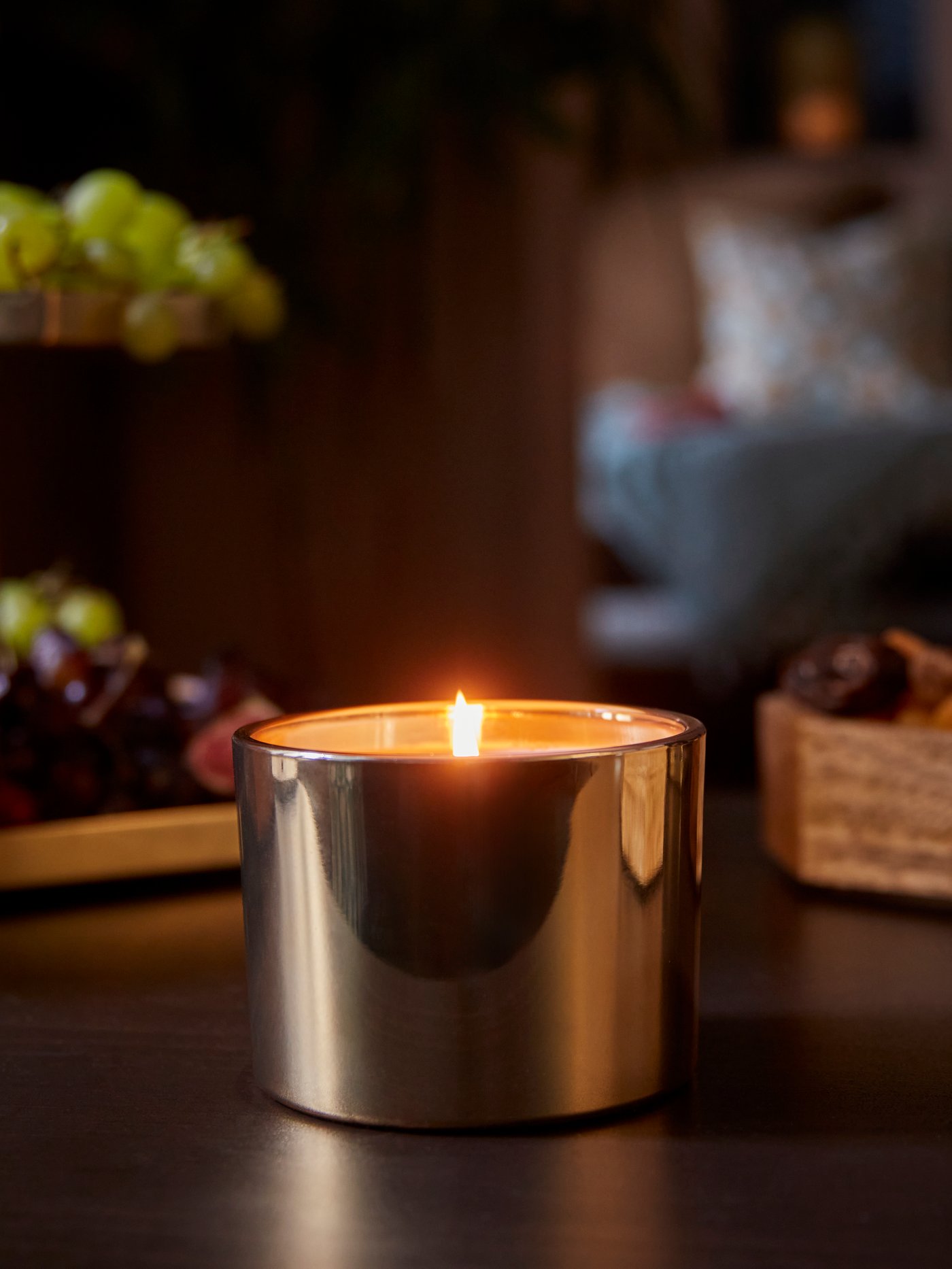 A GOKVÄLLÅ scented candle in glass