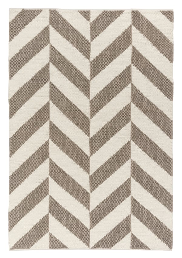 A grey/beige LOKSTALL rug, flatwoven