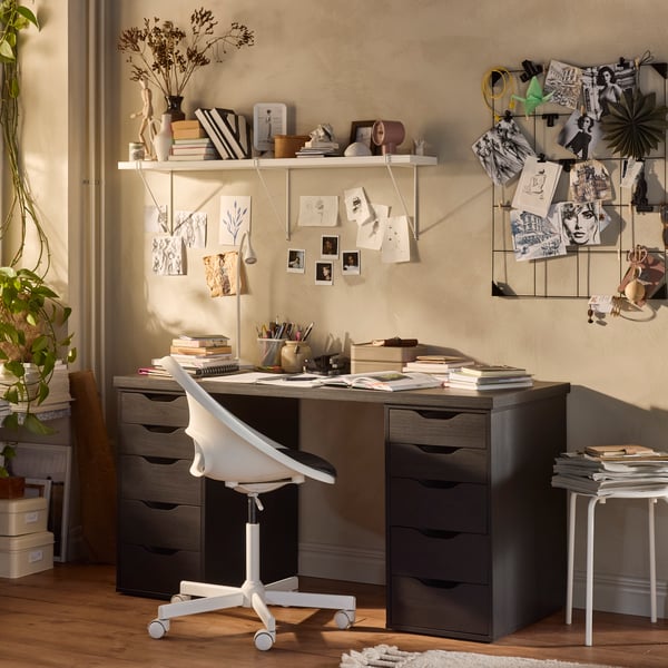 A black-brown ALEX desk