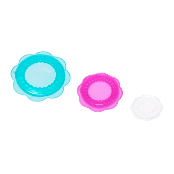 A silicone multicolour ÖVERMÄTT food cover