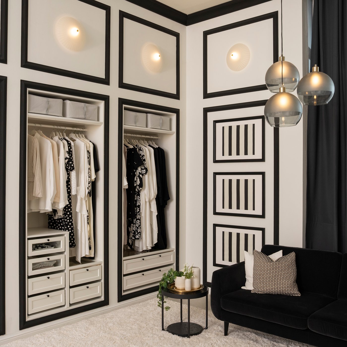 A white PAX wardrobe frame