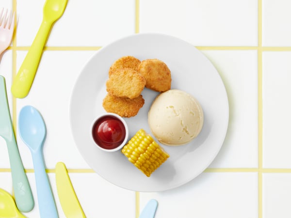 A white IKEA 365+ plate