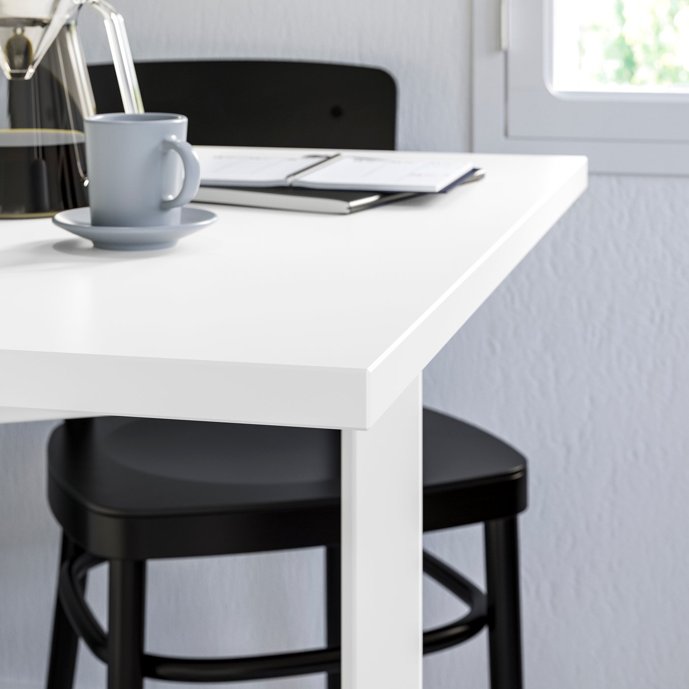 A white NORDEN gateleg table