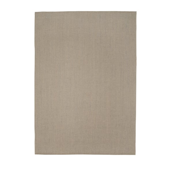 A natural/light grey VODSKOV rug, flatwoven
