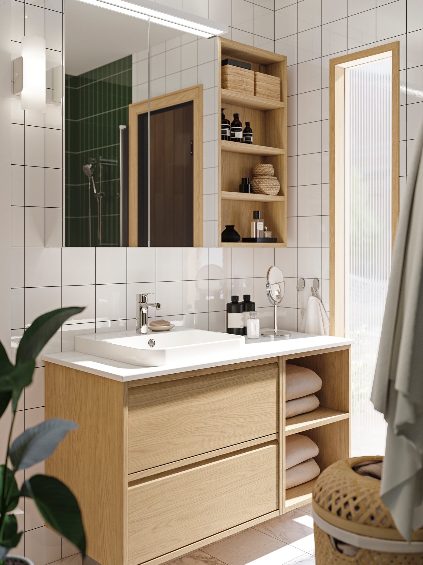 Wooden bathroom furniture