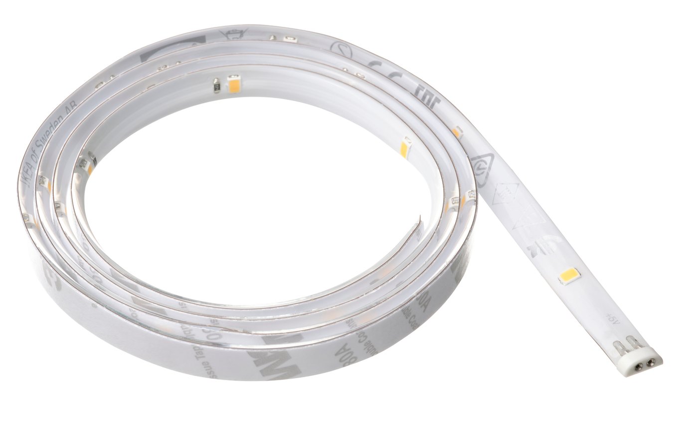 IKEA VATTENSTEN LED ljuslist, vit, 1 m