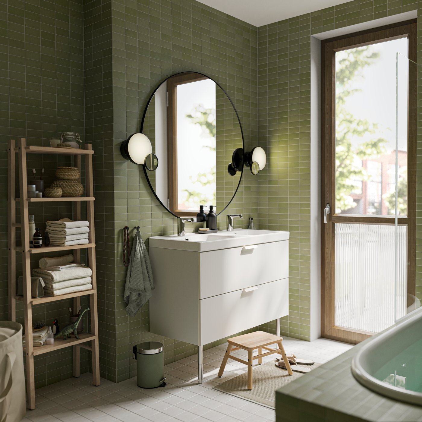 An ODENSVIK double wash-basin