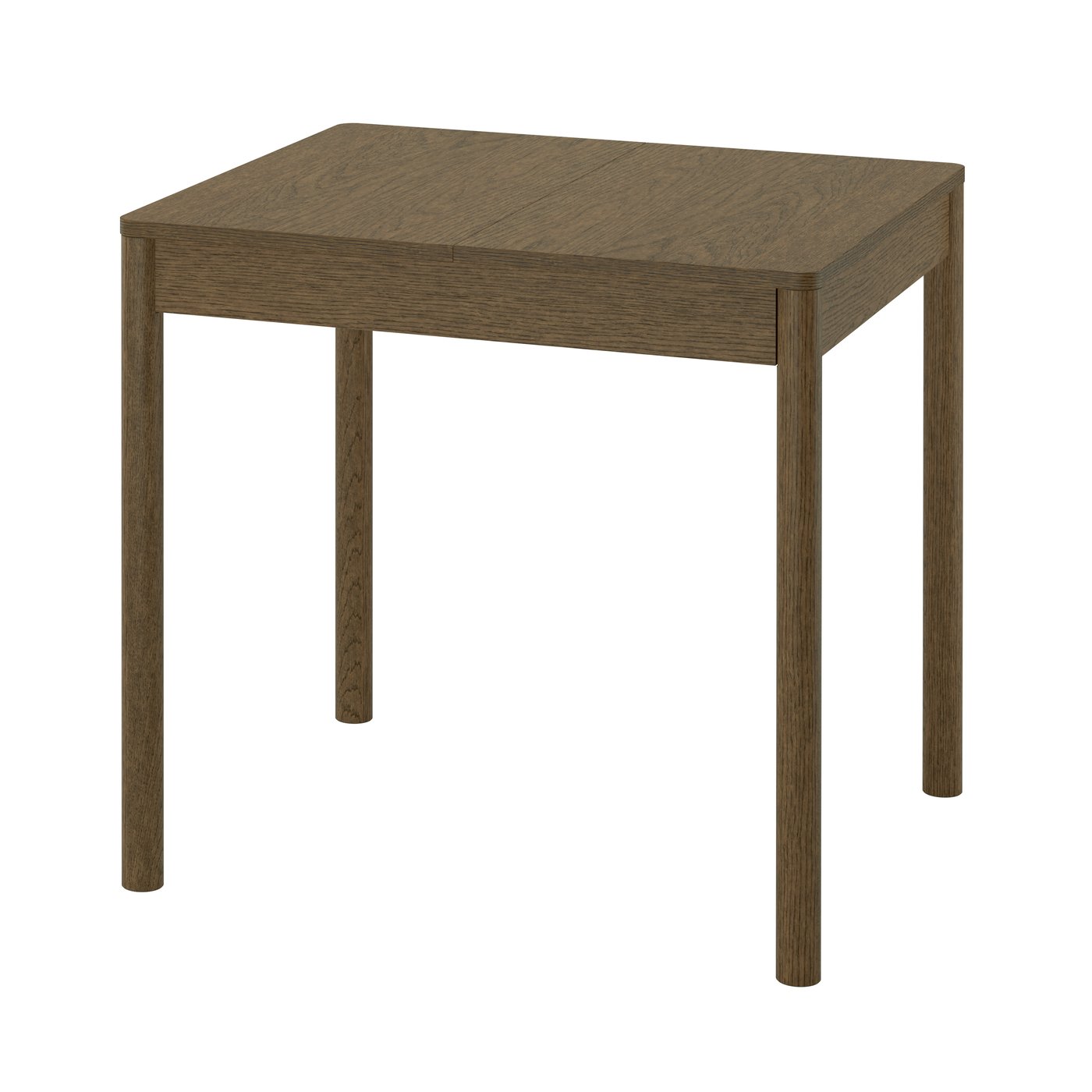 IKEA TONSTAD utdragbart bord, brun betsad ekfaner, 80/120x70 cm