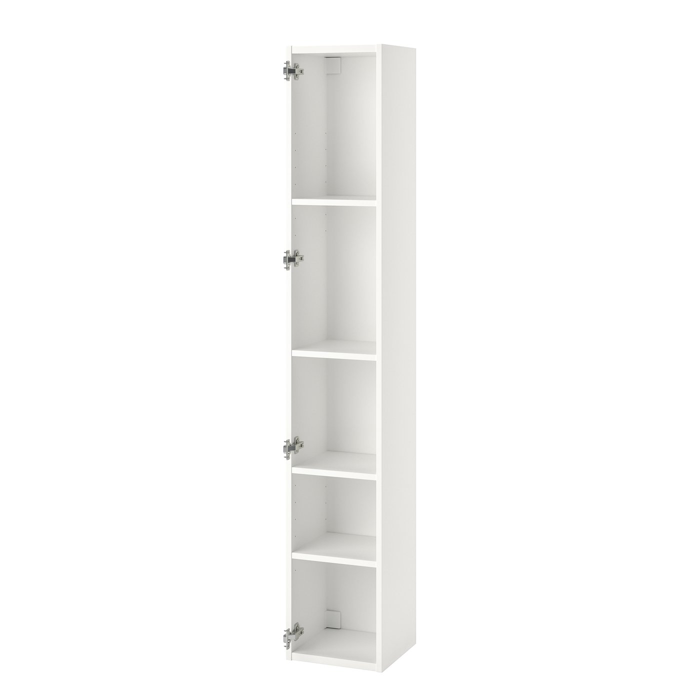IKEA - ENHET korkea kaappi, 4 hyllyä, valkoinen