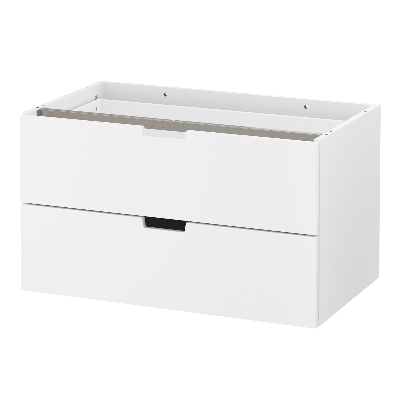 IKEA NORDLI modulbyrå med 2 lådor, vit, 80x45 cm
