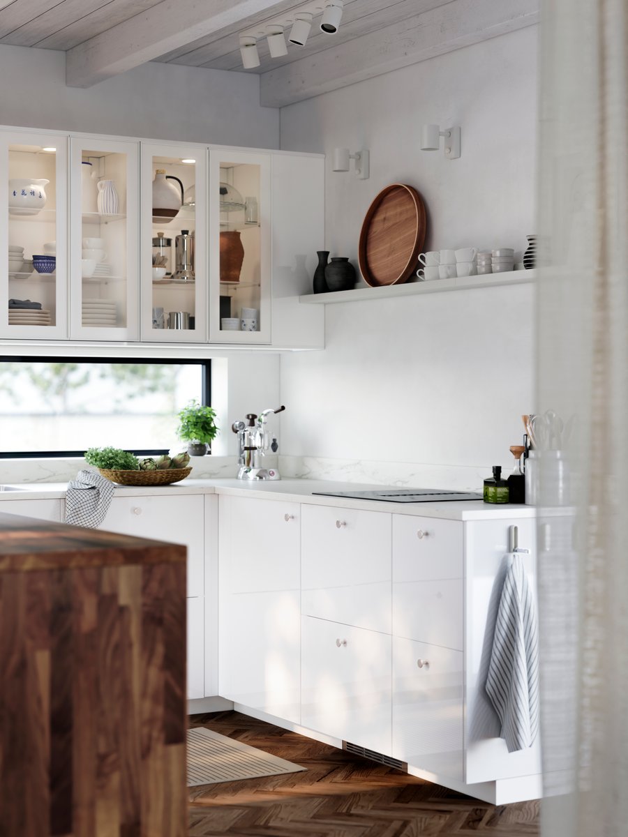 High-Gloss White Kitchen - METOD Kitchen System - IKEA UK