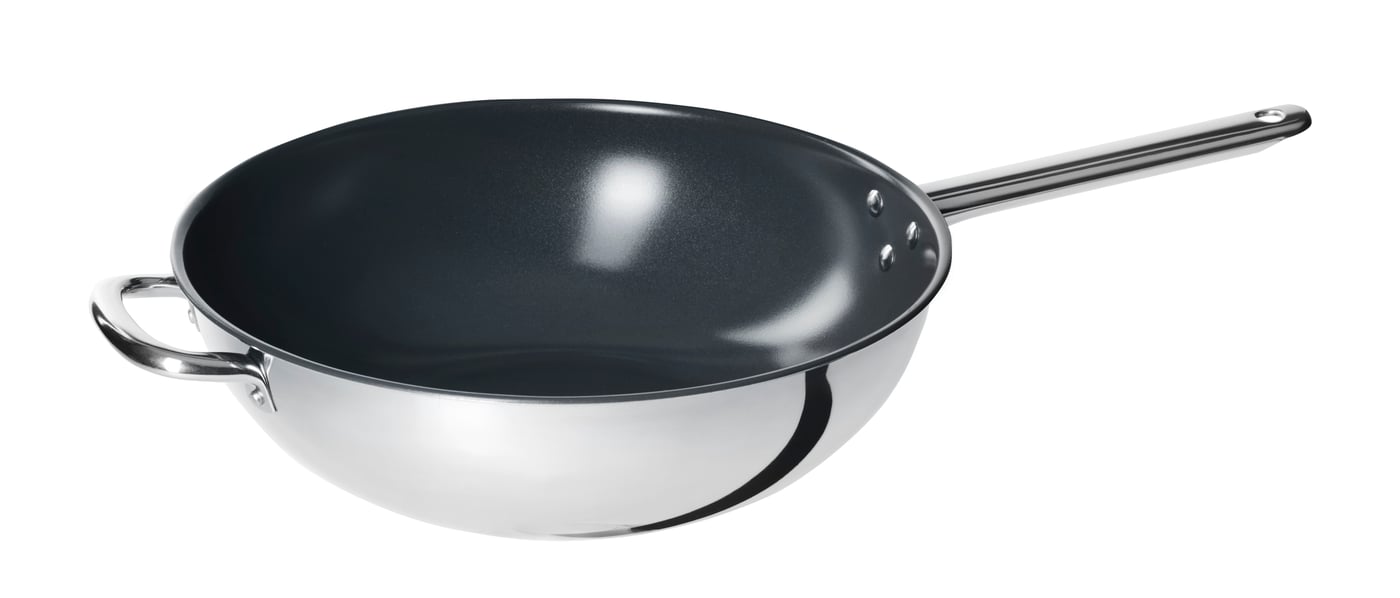 IKEA 365+ wok, rostfritt stål/non-stick beläggning, 32 cm