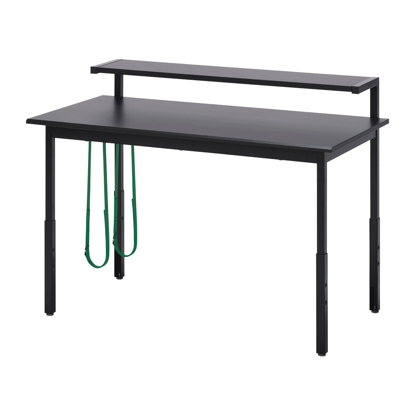 IKEA UTVISNING skrivbord för gaming med hylla, svart, 120x60 cm