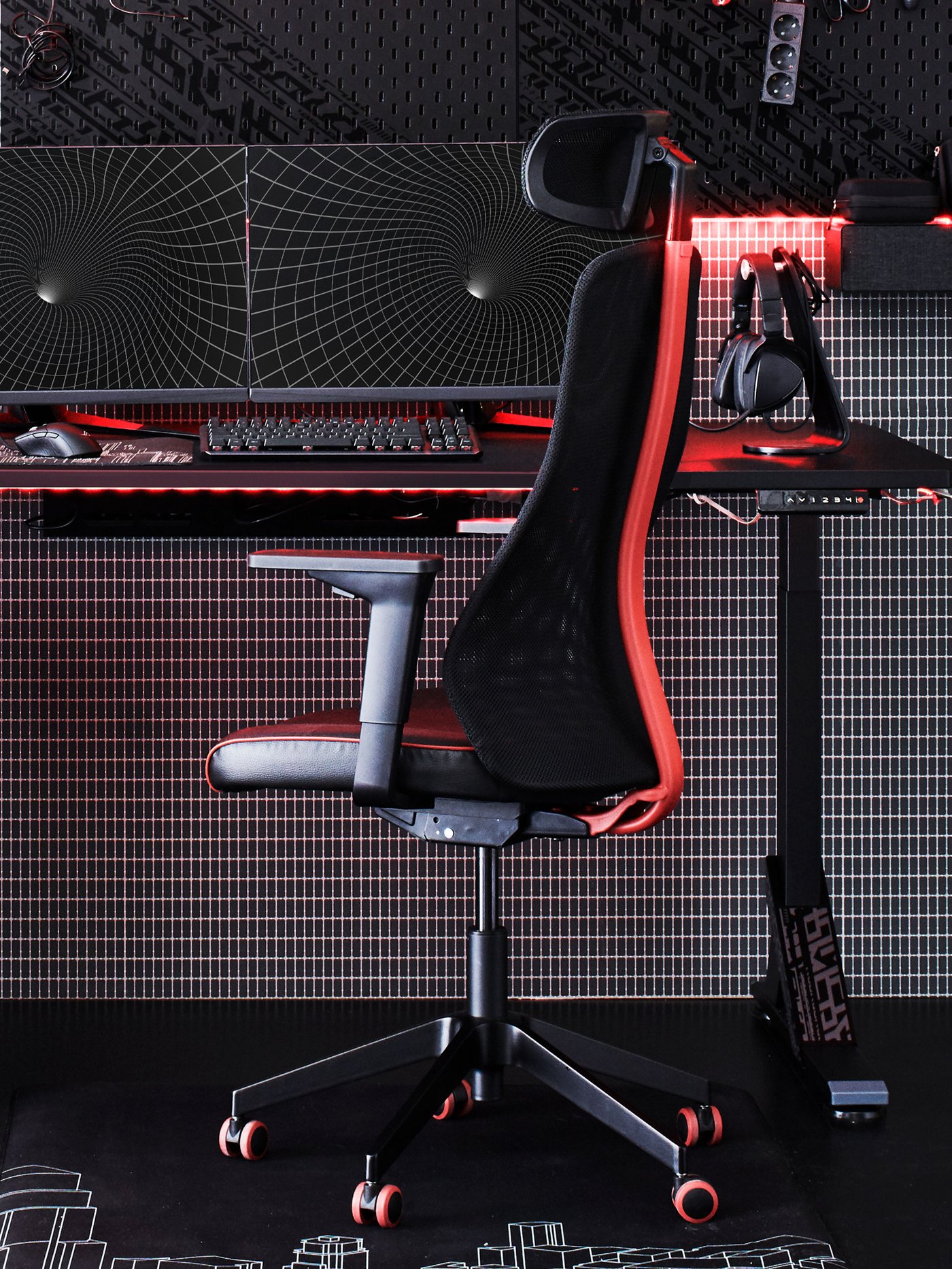 A Bomstad black MATCHSPEL gaming chair